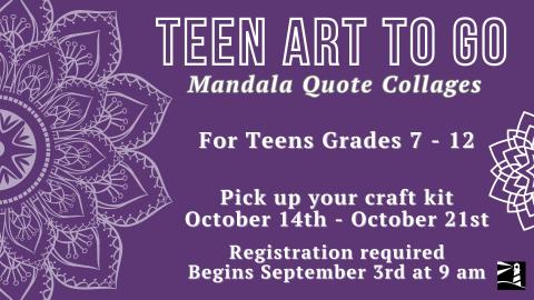 Teen Art to Go -- Mandala Quote Collages