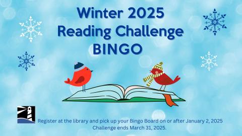 2025 Winter Reading Bingo Challenge