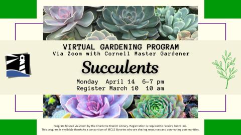 Succulents with Cornell Master Gardener on Zoom