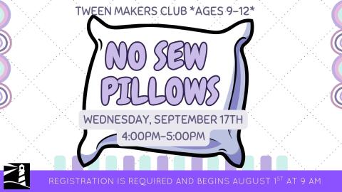 Tween Makers Club: No Sew Pillows