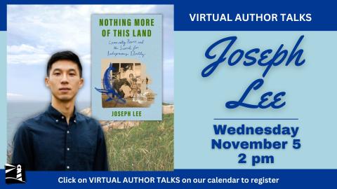 Virtual Author Talk: Joseph Lee