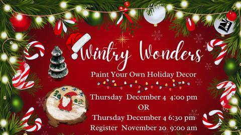 Wintry Wonders:  Paint Your Own Holiday Decor