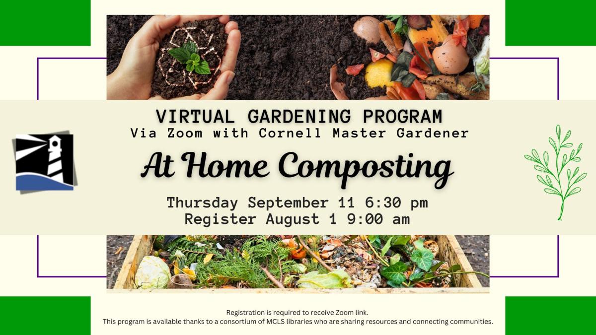 On ZOOM: At Home Composting with Cornell Master Gardeners