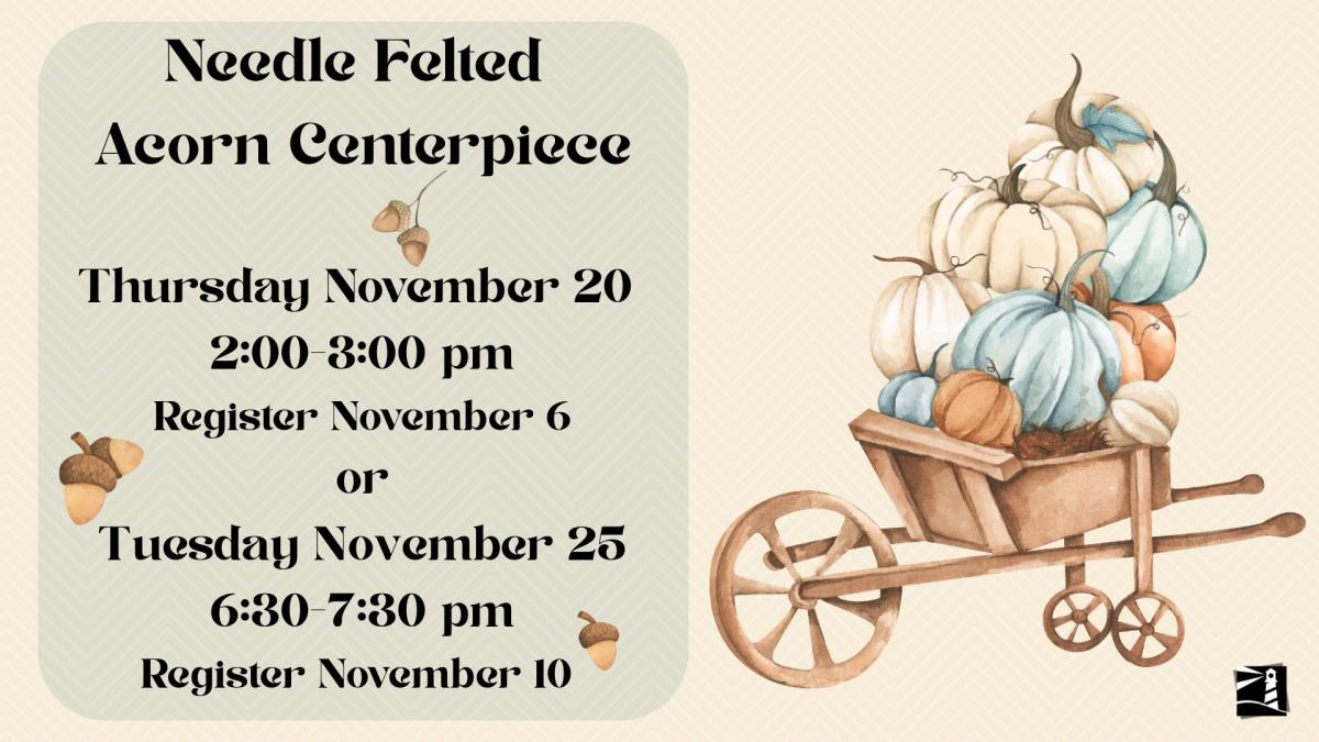 Needle Felted Acorn Centerpiece