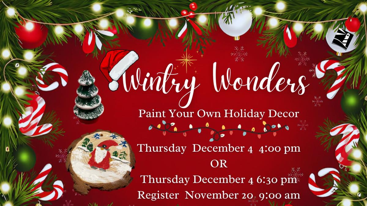 Wintry Wonders:  Paint Your Own Holiday Decor