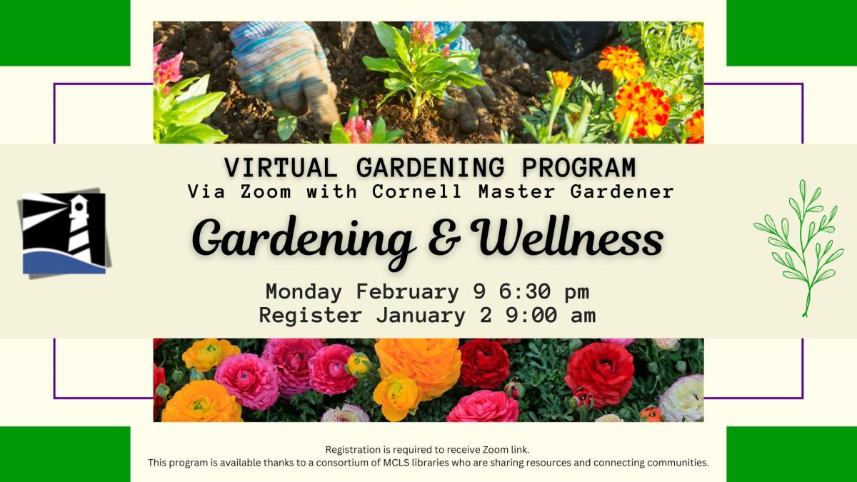 Gardening & Wellness - Cornell Cooperative Extension - ZOOM